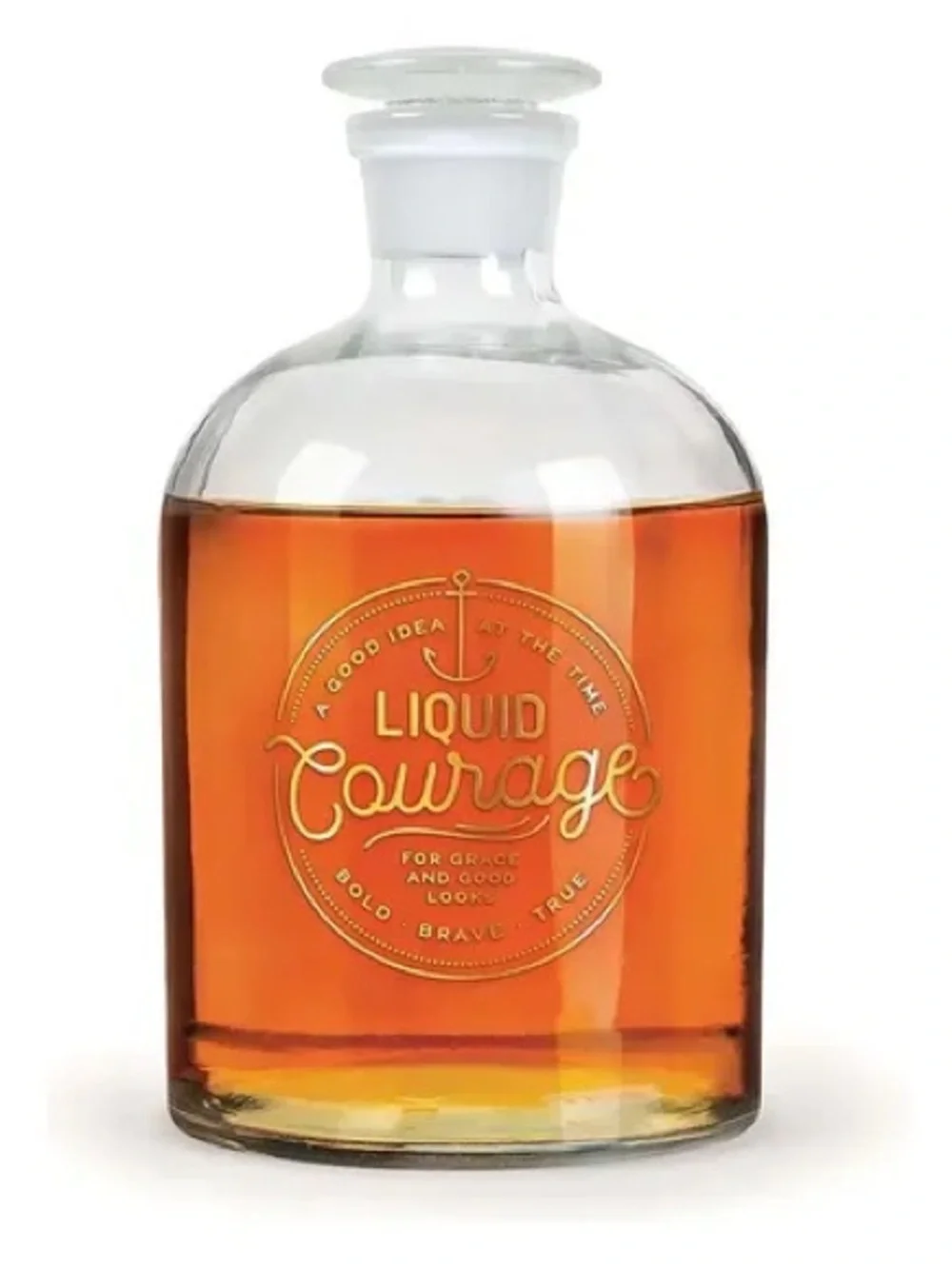 Fred Bottled Up Liquid Courage Glass Alcohol Decanter